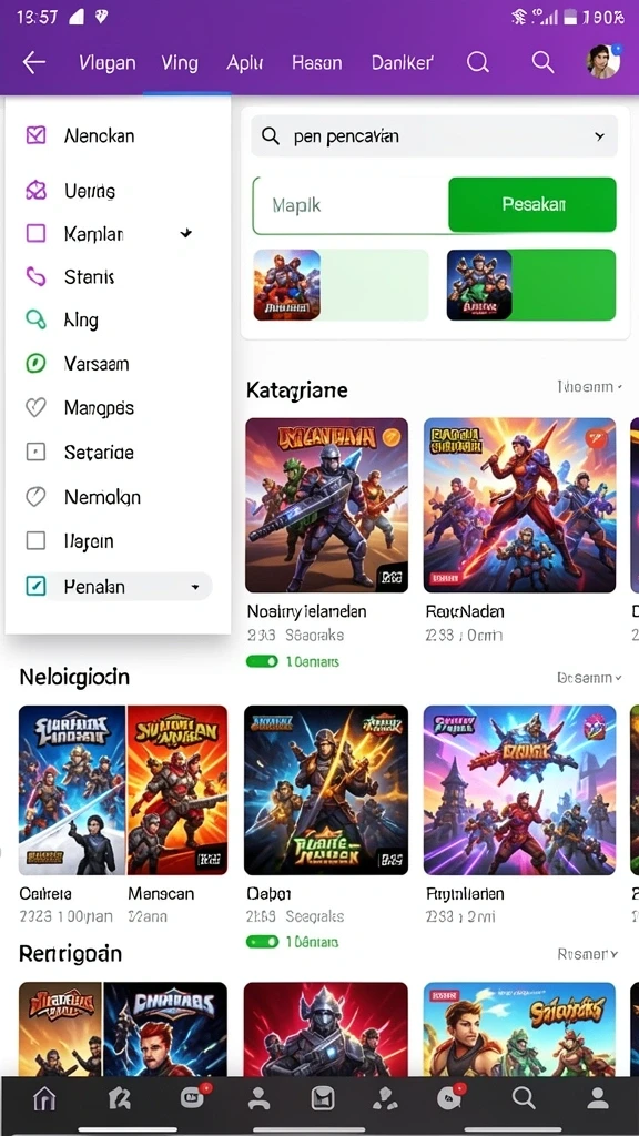 Gambaran antarmuka pengguna yang responsif dan menarik.
