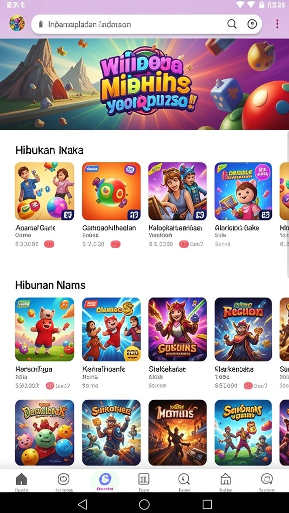 Beragam pilihan permainan yang seru dan menantang.
