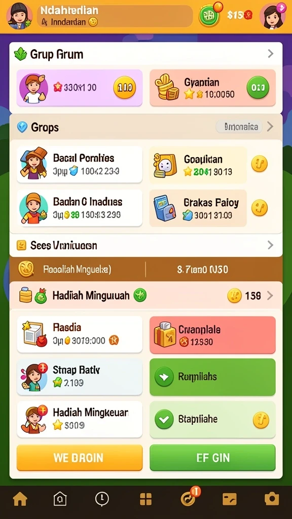 Fitur event dan turnamen yang menarik setiap minggu.