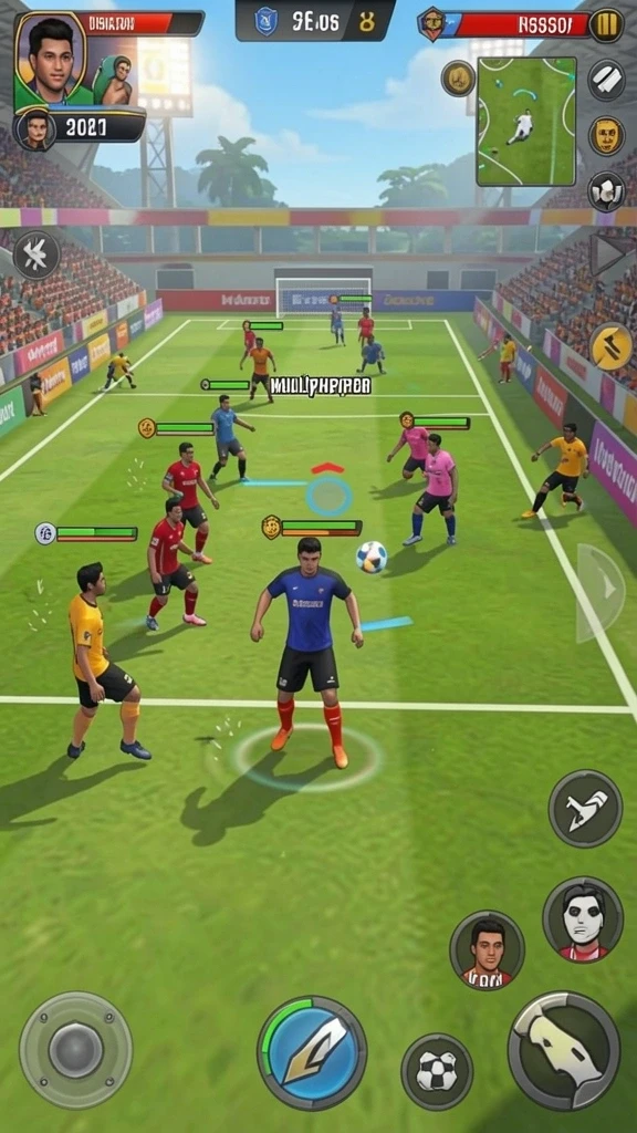 Screenshot aplikasi GAMERP dengan tampilan karakter utama.