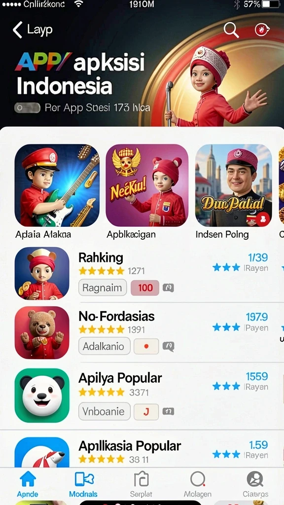 Tampilan menu utama yang intuitif dan menarik.