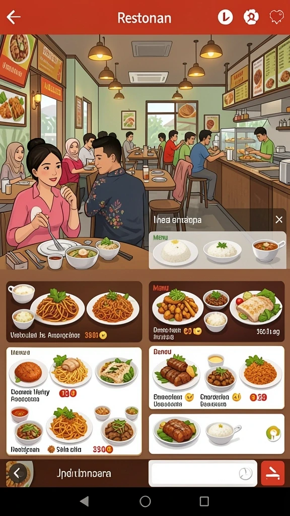 Menu permainan yang beragam untuk para pengguna.