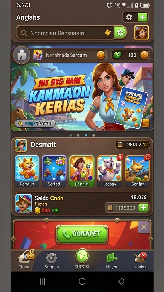 Tampilan utama KOKITOTO yang menarik dan user-friendly.