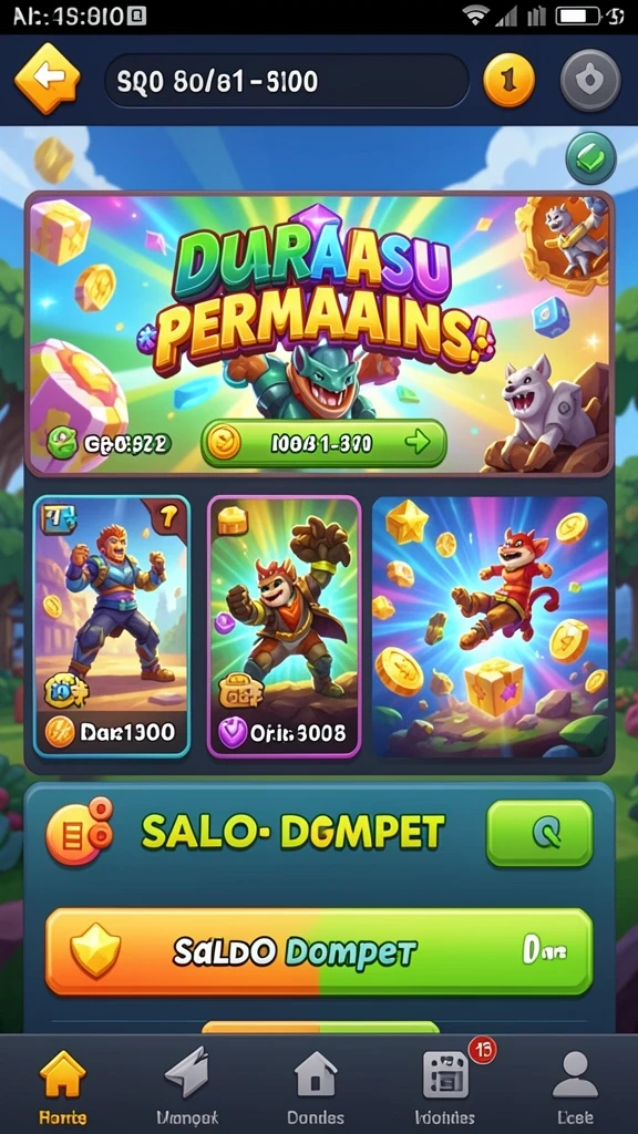 Tampilan menu utama LATOTO yang menarik dan informatif.