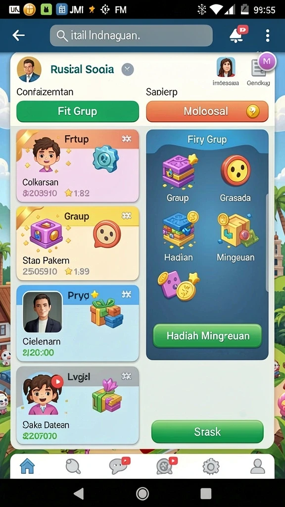 Tampilan antarmuka yang menarik dan user-friendly.