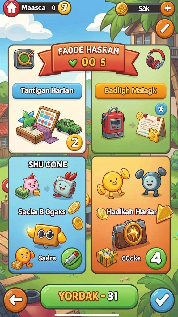 Sistem reward yang adil dan memuaskan para pemain.