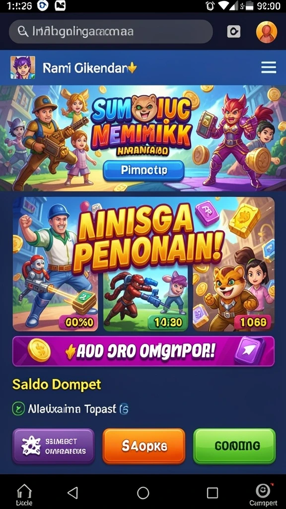 Tampilan antarmuka UANG77 yang intuitif dan menarik.