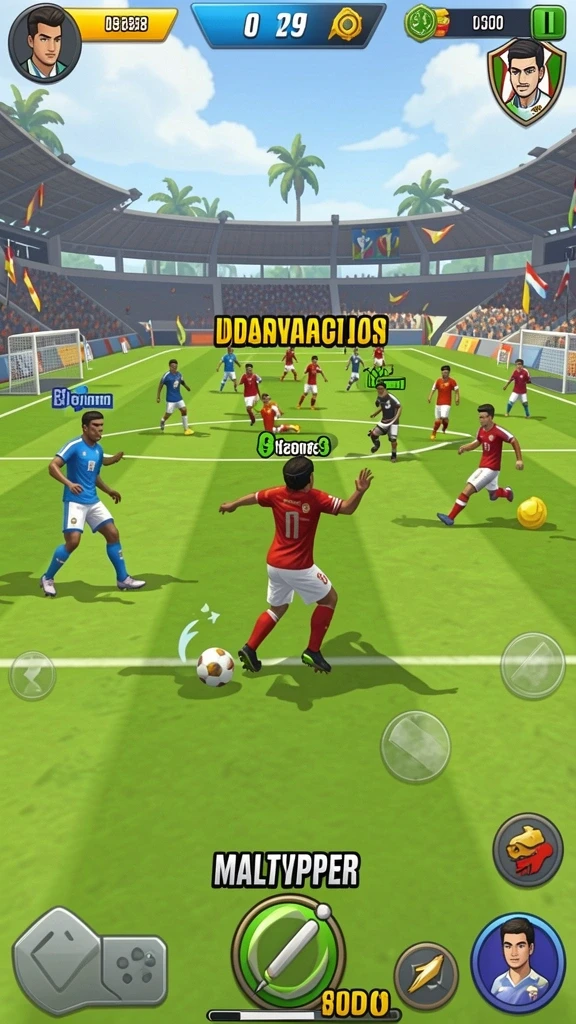 Layar permainan dengan level yang beragam.
